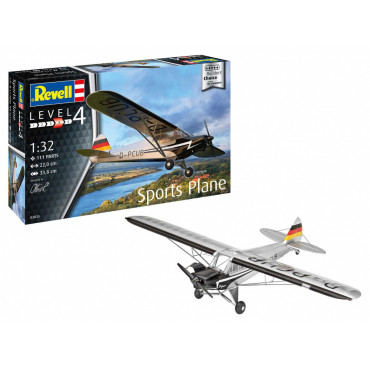 KIT PARA MONTAR REVELL AVIÃO ESPORTIVO SPORTS PLANE 1/32 111 PEÇAS REV 03835